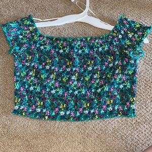 floral crop top